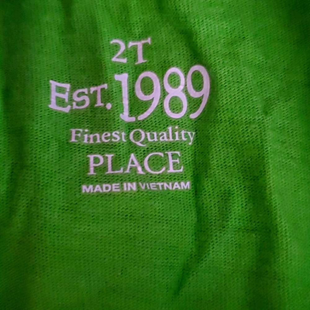 The Children's Place Unisex Green Shirt Sz2T